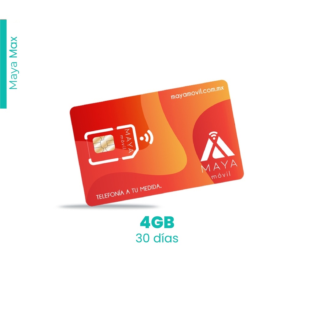 Maya Móvil Max (4GB, Vigencia 30 días)