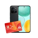 Honor X6C 6GB Ram 128GB, Negro Medianoche + SIM Maya Móvil prepago 2GB por 30 días.