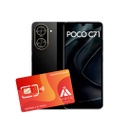 Poco C71 Negro 4GB+128GB + SIM Maya Móvil prepago 2GB por 30 días.