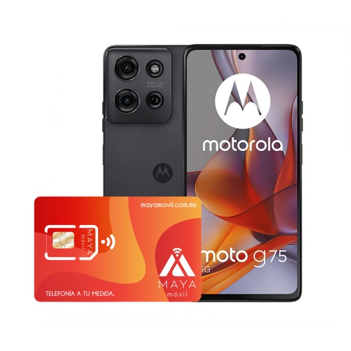 [PB3V0008MX/NEW] Moto G75 8GB, 256GB - Gris + Servicio Maya Móvil Plus 3GB vigencia 30 días