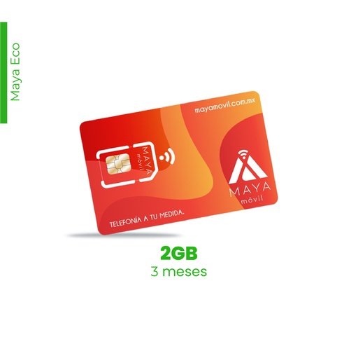 [SIMMBB/NEW] Maya Móvil Eco (2GB, Vigencia 3 Meses)