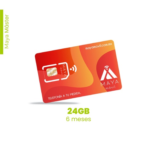 [SIMMBB/NEW] Maya Móvil Máster (24GB, Vigencia 6 Meses)