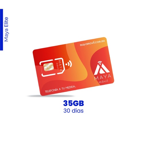 [SIMMBB/NEW] Maya Móvil Elite (35GB, Vigencia 30 días)