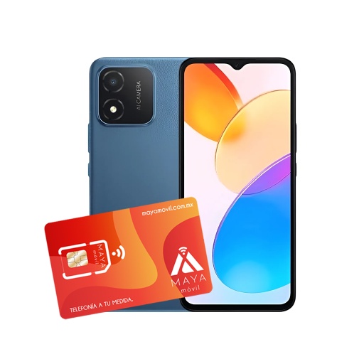 [6936520818525/NEW] Plan anual Maya Móvil Standard 12GB + Equipo Honor X5 2GB Ram 32GB, Azul
