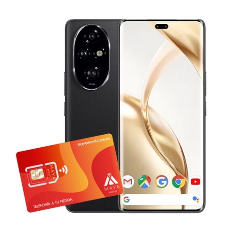 [5109BFVD/NEW] Honor 200 Pro 12GB+512GB Negro + Plan anual Maya Móvil Standard 12GB