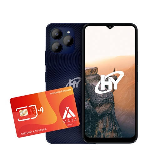 [HY65PB1401NABK/NEW] Smartphone HYLine Plus - Negro + SIMM Maya Móvil Eco por 30 días.