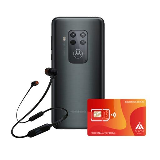 [PAG20008CO/T110/99/BDL/NEW] Motorola One Zoom 6.4&quot; con servicio Maya Móvil Pro 3 Meses y audífonos JBL